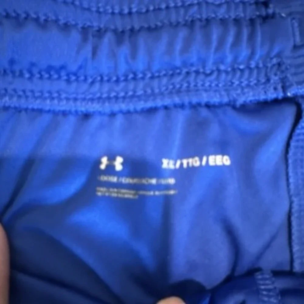 Under Armour Men's Athletic Mesh Shorts Blue XXL Regular Elastic Waist